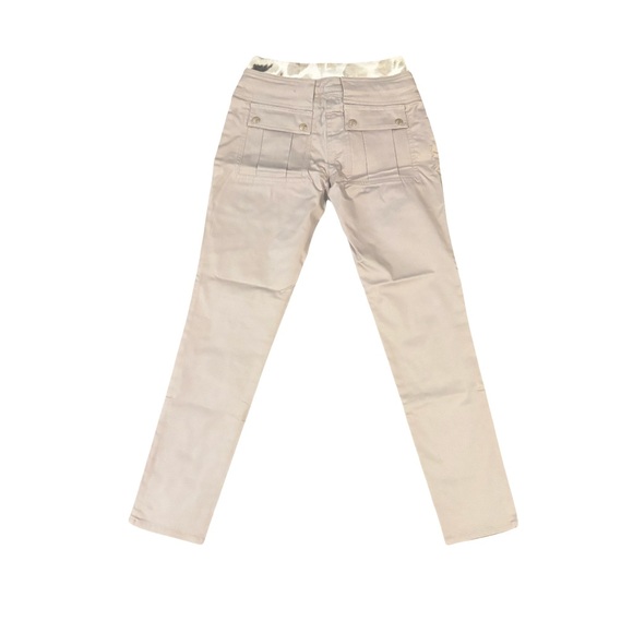 Just Cavalli high rise beige straight leg pats with cargo pockets 38 (us size 2) - Picture 2 of 7